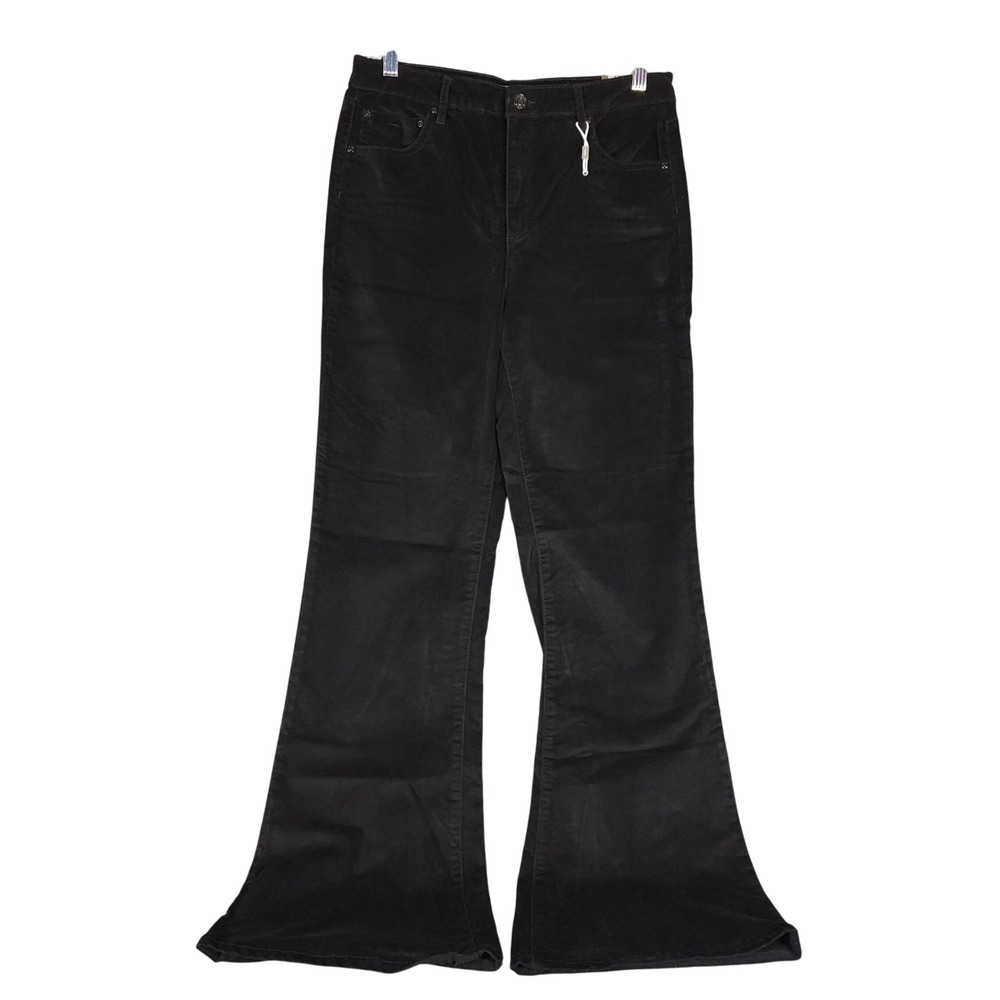 Tractr Black Corduroy High Rise Flare Pants Size 8 29